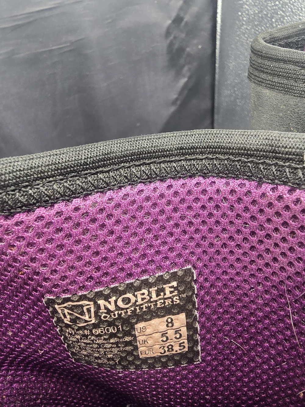 Women's Black Winter Rain Boots with Purple Lining